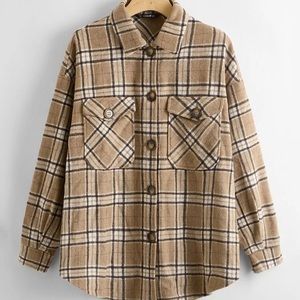 Shein Brown Coat Jacket